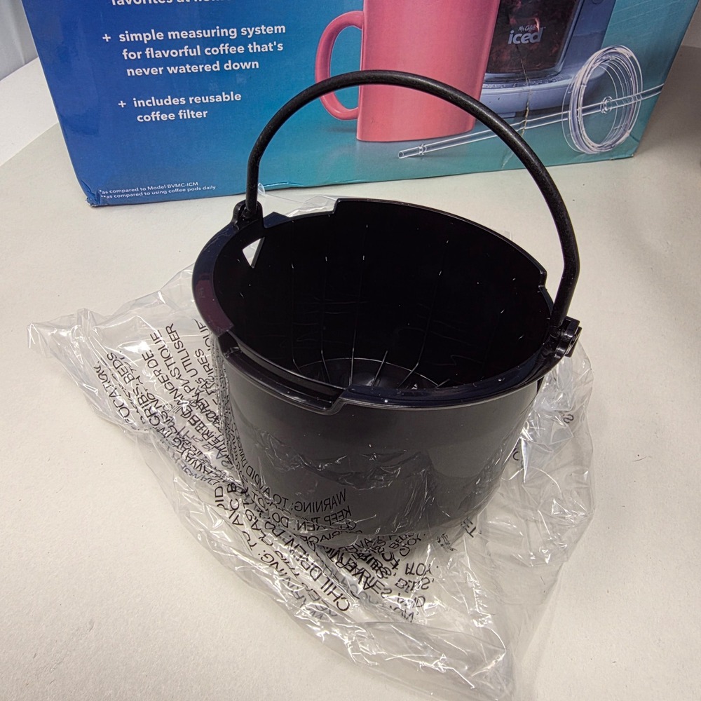 Mr. Coffee Brew Basket Replacement for Iced + Hot Coffee Maker BVMC-IHCMCG Black